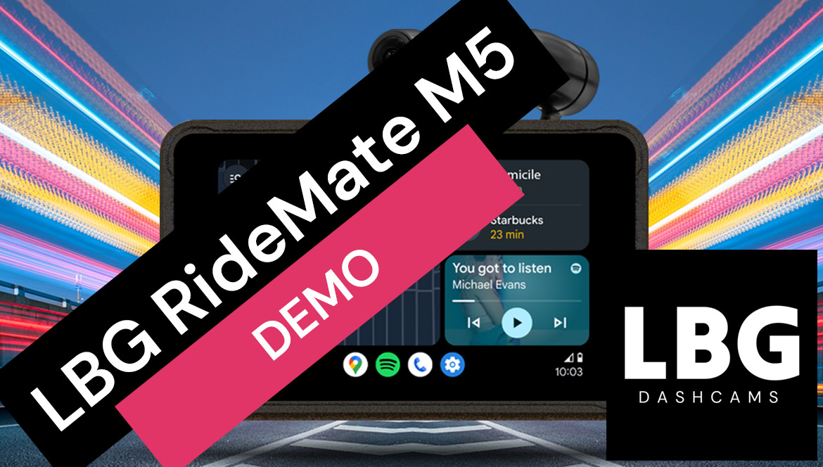 Démonstration dashcam LBG Ridemate M5 (Moto)